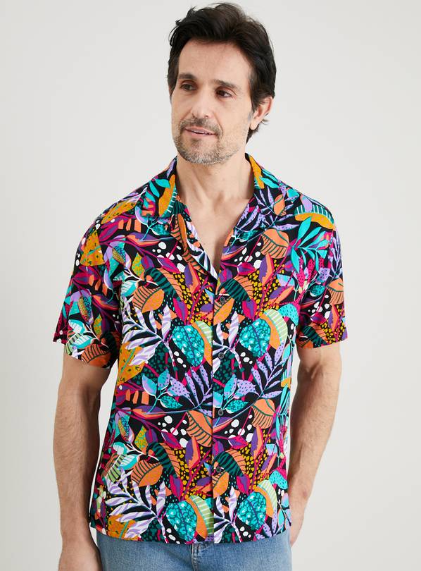 Buy Men's Family Dressing Bright Tropical Print Shirt XXL Shirts